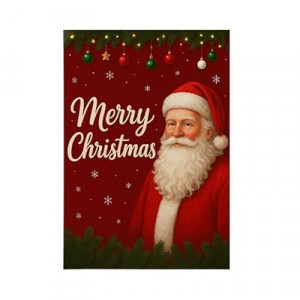 This Santa Claus Pattern Flannel Holiday Blanket Measures 40x50in and is Perfect for use on The Sofa,…