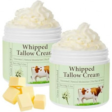 mkzea Beef Tallow for Skin, Beef Tallow, Grass Fed Beef Tallow, Whipped Beef Tallow for Face Mois…
