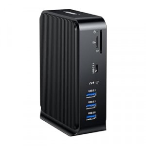 USB C Docking Station,16-in-1 Triple Display Universal Laptop Docking Station with Dual 4K HDMI/DP, 6XU…