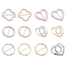 Scarf Rings Shirt Clips, T-Shirt Tie Clips for Women, Cute Scarf Ring and Slides for Scarves, Clothing Accesso…