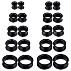 AOzT 20Pcs Silicone Ear Gauges 2G-25mm Flexible Ear Tunnels Gauges Soft Expander Stretching Ear Plugs…