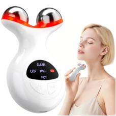 Micro-Current Facial Beauty Device，Red Light Therapy for Wrinkles & Firming，LED Face Massager Tool…