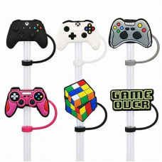 10mm Straw Covers Tips for Stanley Cup, Reusable Drinking STopper,6 PCS Silicone Straw Toppers for Tum…