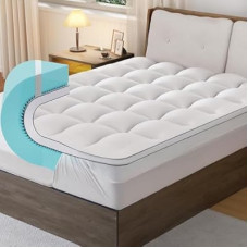 GEMBED 4 Inch Memory Foam Mattress Topper Full Size - Dual Layer 3 Inch Cooling Gel Memory Pad an…