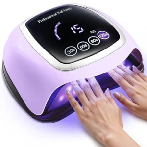 Gugusure UV LED Nail Lamp, Upgrade 180W Nail Dryer for Gel Polish with LCD Display, Auto Senso…