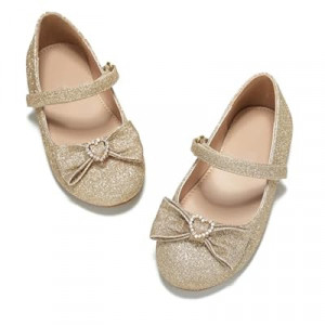 BOGELOO Toddler Girls Flats Mary Jane Flower Girls Dress Shoes School Wedding Party Shoes
