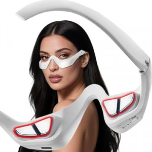 Under-Eye Red Light Therapy Device with Microcurren, 3D Contour Eye Massager for Dark Circles, Eye Bags…