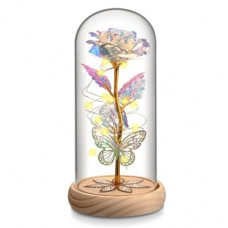 Bignes Galaxy Enchanted Rose Dome with Butterfly Birthday Gift for Woman Mothers Day Flowers Gift f…