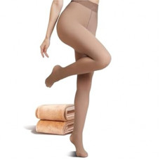 JIZ Translucent Fleece Lined Tights Women, Thermal Tights for Women, Pantyhose Leggings, Warm Sheer T…
