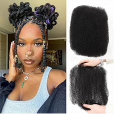 Ilyrion Afro Kinkys Bulk Human Braiding Hair Kinkycurly Bundles Human Hair Bulk for Twist 1 Pack 5…