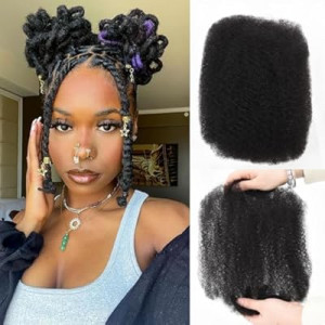 Ilyrion Afro Kinkys Bulk Human Braiding Hair Kinkycurly Bundles Human Hair Bulk for Twist 1 Pack 5…