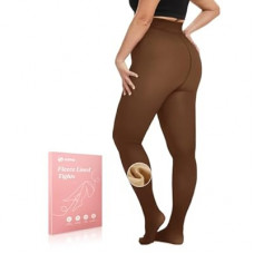 HLTPRO Fleece Lined Tights Women - Plus Size Warm Thermal Fake Skin Sheer Black Thick Pantyhose Leggi…
