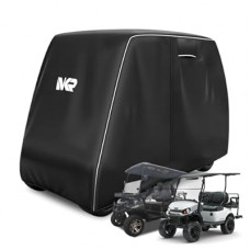 UYA 420D Golf Cart Cover Waterproof Heavy Duty with Reflective Stripes, UV & Windproof,…
