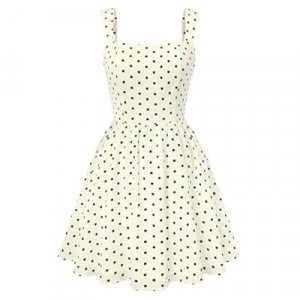 Belle Poque Vintage Polka Dot Dress for Women 2026 Summer Mini Dresses Square Neck A Line Sleevel…