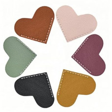 Leather Heart Bookmarks - OOEOO 6 Pieces Cute Corner Page Book Marks Gifts for Reading Women Teachers…