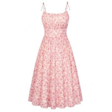 Belle Poque Floral Dress for Women Spaghetti Strap Midi Sundress 2026 Summer Spring Casual Dresses with…