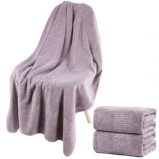 SEISSO Bath Towels Set Extra Large 63 x 35 in, Oversized Bath Sheets 70% Polyester 30% Viscose Fiber fr…