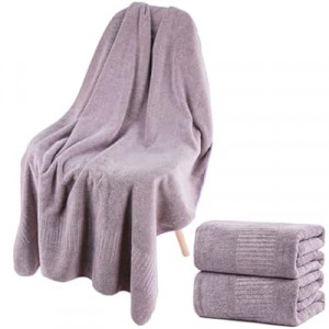 SEISSO Bath Towels Set Extra Large 63 x 35 in, Oversized Bath Sheets 70% Polyester 30% Viscose Fiber fr…