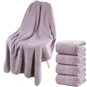 SEISSO Bath Towels Set Extra Large 63 x 35 in, Oversized Bath Sheets 70% Polyester 30% Viscose Fiber fr…