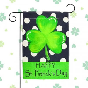 Oeyliz St Patrick's Day Garden Flag 12x18 Double Sided Happy St Patrick's Day Flag Shamrock Clover…