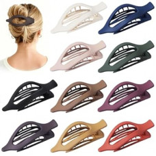Sisiaipu 10 Pcs Flat Hair Clips for Women French Concord Claw Clips for Thick and Thin Hair Claw Clips D…