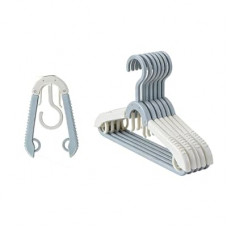 3-Speed Adjustable Foldable Clothes Hanger: 3D Arc Shoulder, Built-in Side Hooks, Compact for Home Closet &…