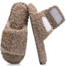 GOEWY Adjustable Open-Toe Women's Slippers,Cozy House Slippers with Memory Foam Indoor…