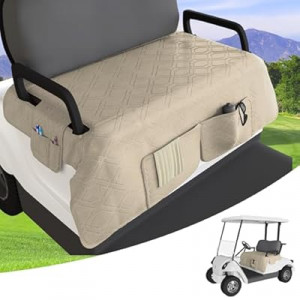 Eolzzi Golf Cart Seat Cover for Club Car, Waterproof, Washable, Breathable, Non-Slip Golf Cart Cov…