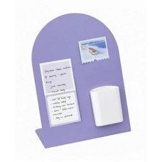 Magnetic Desk Board with Built-in Pen Holder, Cute Magnetic Accents Included, Stable Base & Rounded E…