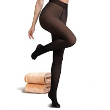 JIZ Translucent Fleece Lined Tights Women, Thermal Tights for Women, Pantyhose Leggings, Warm Sheer T…