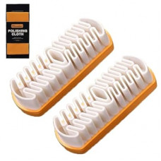 3PCS Suede Brush and Eraser Set,Soft Rubber Bristle Shoe Brush,Suede Shoes Cleaner with Microfiber Shoe…