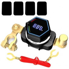 AWBLIN Top Post Battery Disconnect Switch with Voltmeter, DC 5-60V Master Isolator On Off Kill Switch P…