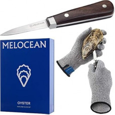 Melocean Oyster Shucking Knife and Gloves Set - Premium Oyster Knife and Shucking Gloves Kit - Professio…