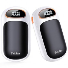 Taiofan Rechargeable Hand Warmer 2 Pack, LED Display & 4 Levels, Ultrathin Electric Hand Warmers Po…
