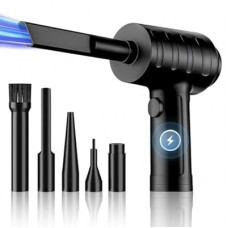 Compressed Air Duster - 51,000 RPM, 3 Adjustable Gears, 5 Nozzle Attachments, Type-C USB Recharge…